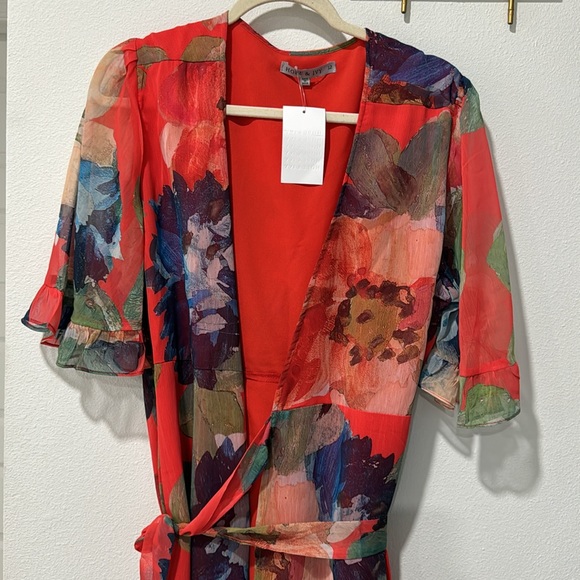 NWT Asos Hope and Ivory wrap midaxi dress in mixed floral , size 8 - Picture 6 of 6